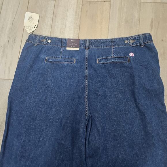 Ava & Viv High Rise Barrel Leg Medium Wash Denim Trouser Jeans Size 24 - Picture 11 of 12